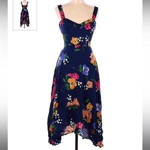 Maeve by Anthropologie Blue Floral Sleeveless Dress